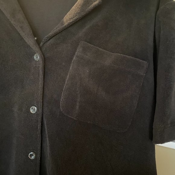 & Other Stories Boxy Terry Shirt Black (Part of a set) - Picture 8 of 9